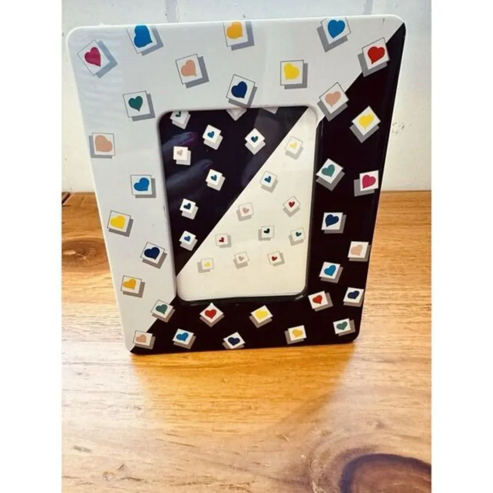 Candace Loheed White & Black‎ Multi Heart Color Picture Fame Japan 5.5 x 4.5 VTG